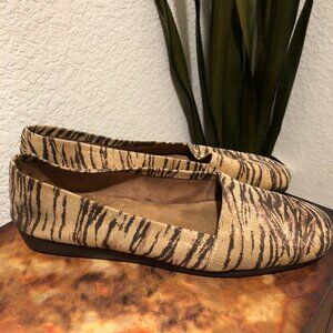 Aerosoles Mr. Softee Leather Flat Animal Print Shoe